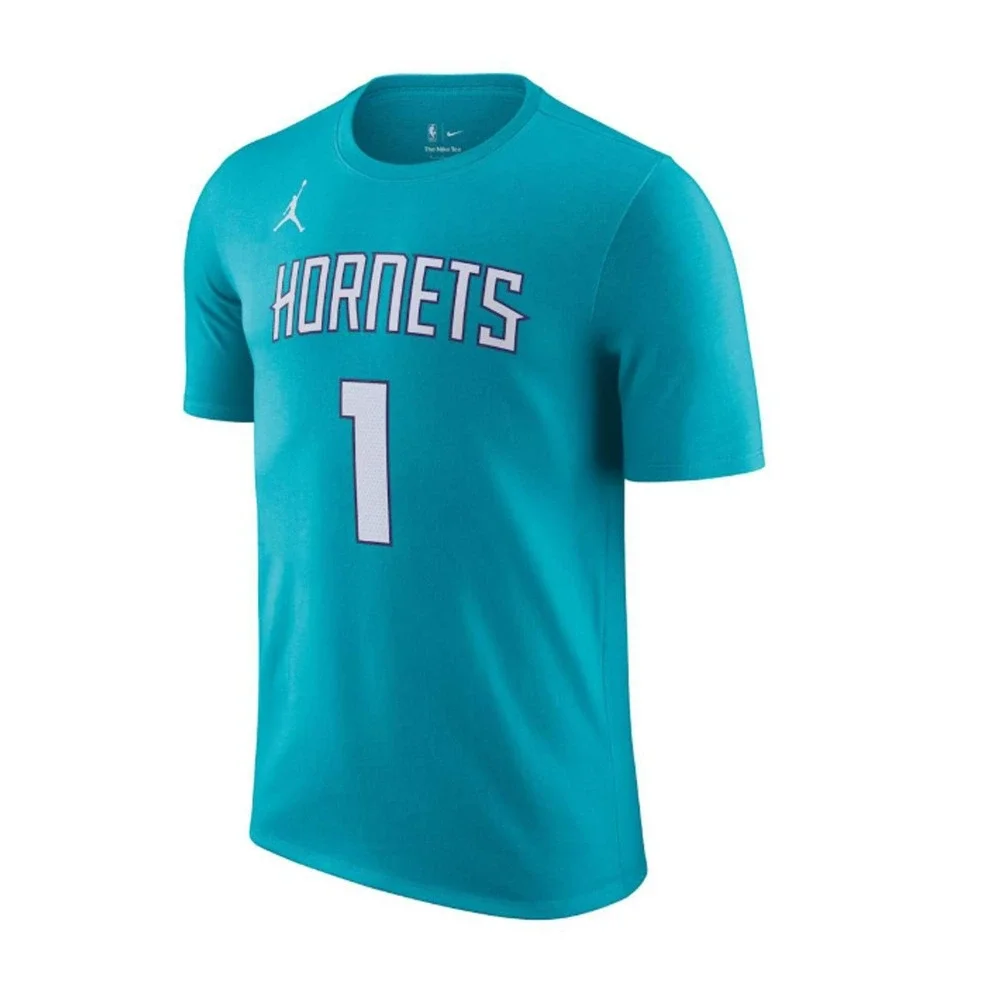 Nike Jordan Charlotte Hornets LaMelo Ball 1 Teal T-Shirt Mens Large NBA